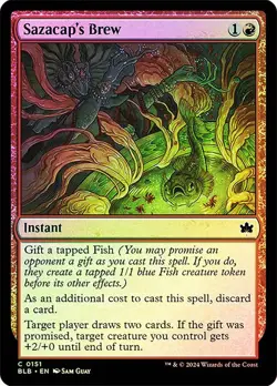 Sazacap's Brew (0151) - Bloomburrow - Common (Foil) - Image 1