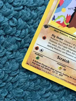 1st Edition DIGLETT 52/82 Team Rocket Set - Pokemon WOTC Vintage Card - NM - Image 3
