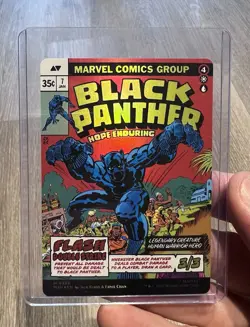 King T'Challa Black Panther Marvel Super Heroes 0399 Foil Borderless Near Mint - Image 1