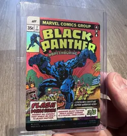 King T'Challa Black Panther Marvel Super Heroes 0399 Foil Borderless Near Mint - Image 2