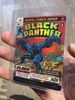 King T'Challa Black Panther Marvel Super Heroes 0399 Foil Borderless Near Mint - Image 3