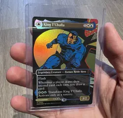 King T'Challa Black Panther Marvel Super Heroes 0399 Foil Borderless Near Mint - Image 4