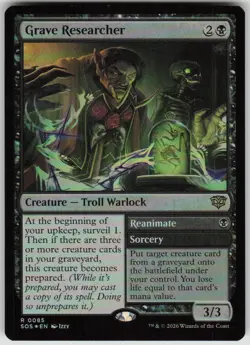 MTG Grave Researcher Foil NM Secrets of Strixhaven Magic 85 - Image 1