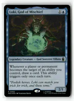 Loki, God of Mischief 65 Rare Foil MTG MSH NM - Image 2