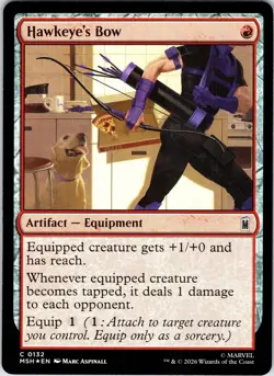 Hawkeye's Bow 132 Common Marvel Super Heroes Magic: The Gathering Foil Near Mint - Image 1