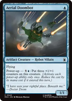 x4 Aerial Doombot - Foil C MTG Marvel Super Heroes M/NM, English - Image 1