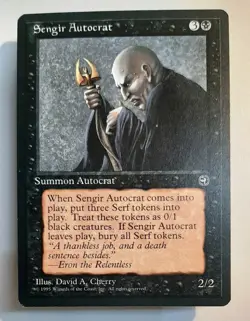 ►SENGIR AUTOCRAT ►HOMELANDS 1995 ►NM ►BLACK ►MAGIC MTG HEIMATLANDER Sengirischer - Image 1