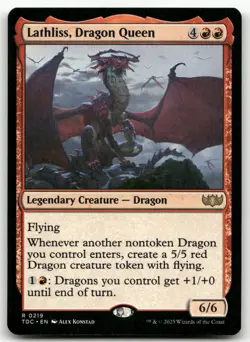 Lathliss, Dragon Queen #219 (NM) Tarkir Dragonstorm TDC Magic MTG - Image 1