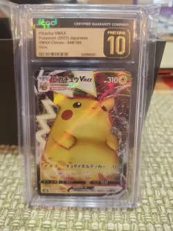 CGC PRISTINE 10 Pikachu VMAX 046/184 VMAX Climax Pokemon Jpn - Image 1