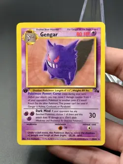 Pokemon TCG Gengar 1st Edition Fossil 20/62 Non Holo Lightly Played FAST SHIP - Image 1