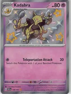Kadabra 149/091 Shiny Rare Paldean Fates Pokemon Near Mint - Image 1