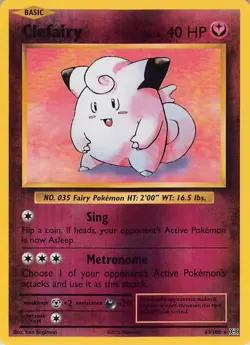 Clefairy 63/108 Holo Rare Evolutions Pokemon Reverse Holo Near Mint - Image 1