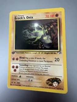 Pokemon Brock's Onix 21/132 / 1st edition / Gym Heroes / rare / - Image 1