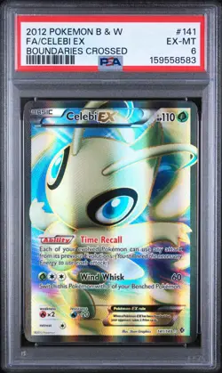 2012 POKEMON BLACK & WHITE BOUNDARIES CROSSED #141 FULL ART/CELEBI EX PSA 6 - Image 1