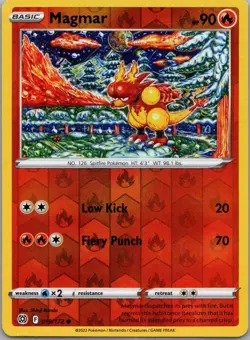 Pokemon TCG Magmar 019/172 Brilliant Stars Rev Holo NM - Image 1