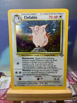 Clefable- 1/64 Pokemon Jungle Holo Rare MP - Image 1