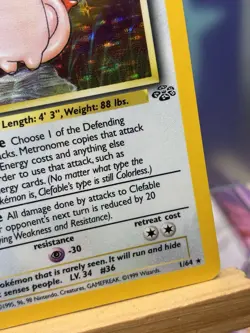 Clefable- 1/64 Pokemon Jungle Holo Rare MP - Image 5