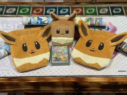 Pokemon Prismatic Evolutions Accessory Lot EEVEE POUCH/DECK BOX/PLAYMAT X3!!🔥 - Image 1
