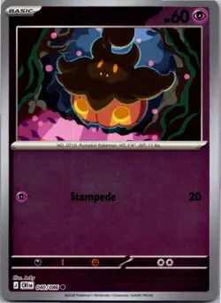 Pumpkaboo 040/086 Common Chaos Rising Pokemon Reverse Holo Near Mint - Image 1