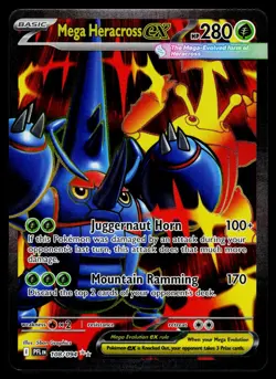 Mega Heracross ex 108/094 Holofoil ME02: Phantasmal Flames Near Mint - Image 1