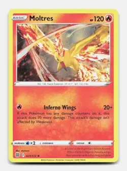 Moltres 021/172 Rare BRS Brilliant Stars Holo Pokemon Holo NM/M - Image 1