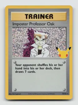 Imposter Professor Oak 73/102 CEL Celebrations: Classic Collection Pokemon Holo - Image 1