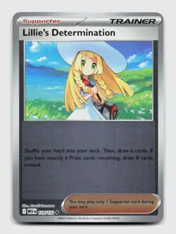 Lillie's Determination 119/132 MEG Mega Evolution Pokemon Reverse Holo NM/M - Image 1