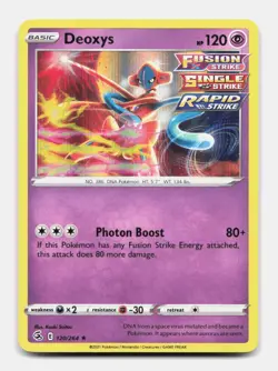 Deoxys 120/264 Rare FST Fusion Strike Holo Pokemon Holo NM/M - Image 1