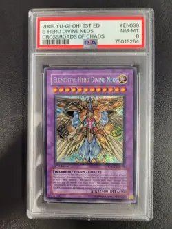 Yu-Gi-Oh! Elemental Hero Divine Neos CSOC-EN098 Secret Rare 1st Edition PSA 8 - Image 1