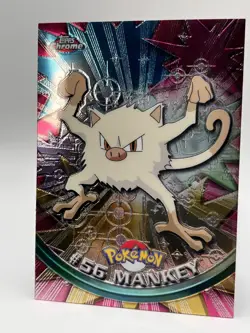 2000 Pokemon Card Topps Chrome Mankey #56 NM - Image 2
