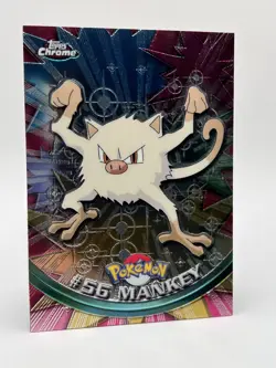 2000 Pokemon Card Topps Chrome Mankey #56 NM - Image 3