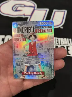 Monkey D. Luffy One Piece US Voyage College Basketball Promo with shirt LARGE - Image 1