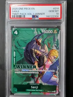 One Piece Sanji Tournament Pack Volume 1 Winner PSA 10 Eb01-014 - Image 1