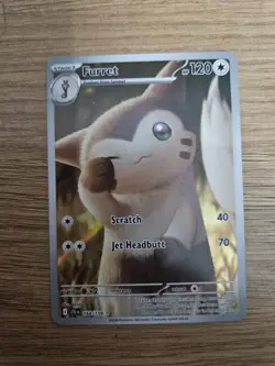 Pokemon TCG Furret 168/159 Journey Together Illustration Rare Card NM/MINT 2025 - Image 1