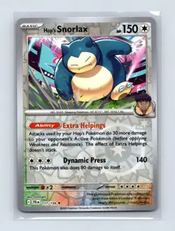 Hop's Snorlax 117/159 Rare Journey Together Pokemon Reverse Holo Lightly Played - Image 1