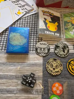 Pokemon 25th Anniversary Celebrations Lunch Box Tin & Accessories Only - Image 2