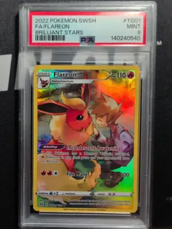 2022 Pokemon SWSH Brilliant Stars Flareon Trainer Gallery #TG01/TG30 PSA 9 - Image 1