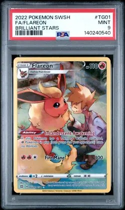 2022 Pokemon SWSH Brilliant Stars Flareon Trainer Gallery #TG01/TG30 PSA 9 - Image 3