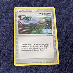 Pokemon TCG Windstorm 85/100 EX Crystal Guardians Holo Trainer Stamped 2006 Eng - Image 1