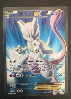 Pokemon Mewtwo EX 157/162 Breakthrough Ultra Rare Full Art Holo English 170 - Image 1