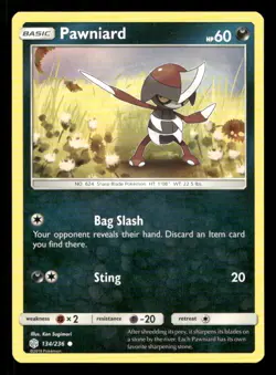 Pawniard 134/236 Cosmic Eclipse NM/M Pokemon - Image 1