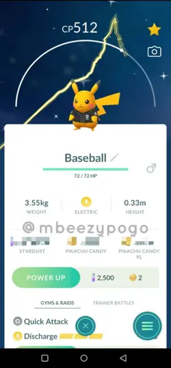 ✨Shiny Costume Baseball Pikachu Pokemon Go✨ TRDE FAST - Image 1