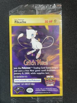 1x (Sealed) Pikachu Pokemon WB Gold Stamped 1999 First Movie Black Star Promo - Image 1