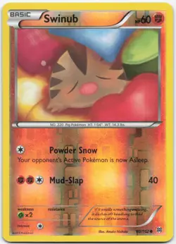 Swinub 80/162 Common BREAKthrough Pokemon Reverse Holo Lightly Played - Image 1