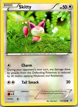 Skitty 113/160 - XY - Primal Clash Pokemon Common NM - Image 1