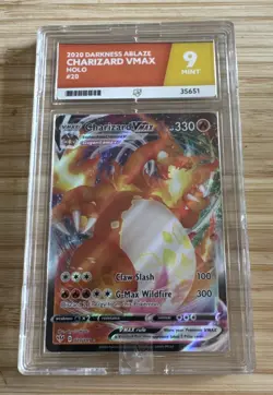 Charizard VMAX 2020 Darkness Ablaze Holo Ace Graded 9 Mint Pokemon cracked slab - Image 1