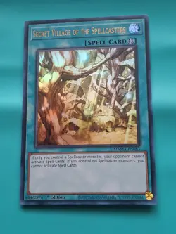 Yugioh - Secret Village Of The Spellcaster Ultra Rare 1st Edition MAMA-EN083 LP - Image 1