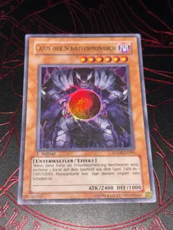 Caius Der Schattenmonarch SDDE-DE001 Ultra-Rare 1 Auflage YU-GI-OH Karte LP - Image 1