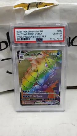 2021 GYARADOS VMAX SECRET FULL ART EVOLVING SKIES POKEMON TCG PSA 10 GEM #207 - Image 2