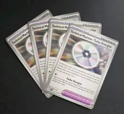 4x Technical Machine Turbo Energize 179/182 x4 Paradox Rift Pokemon Playset - Image 1
